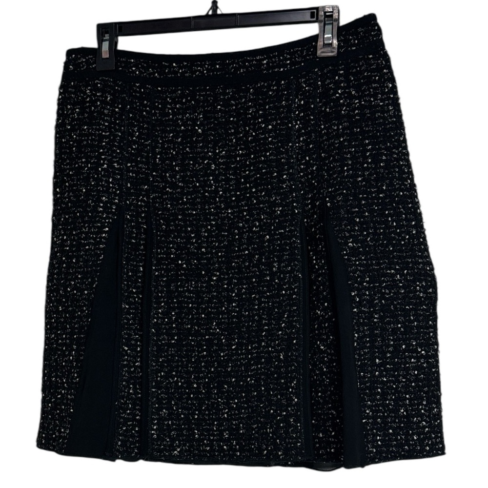 Gerard Darel Black/White Bouclé Tweed Pleated Mini Skirt size EU 40 - Picture 1 of 9